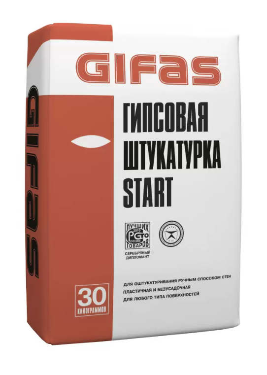 Штукатурка гипсовая GIFAS Start, 30кг