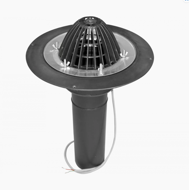 Воронка ТехноНИКОЛЬ с обжимным фланцем обогреваемая 110*450