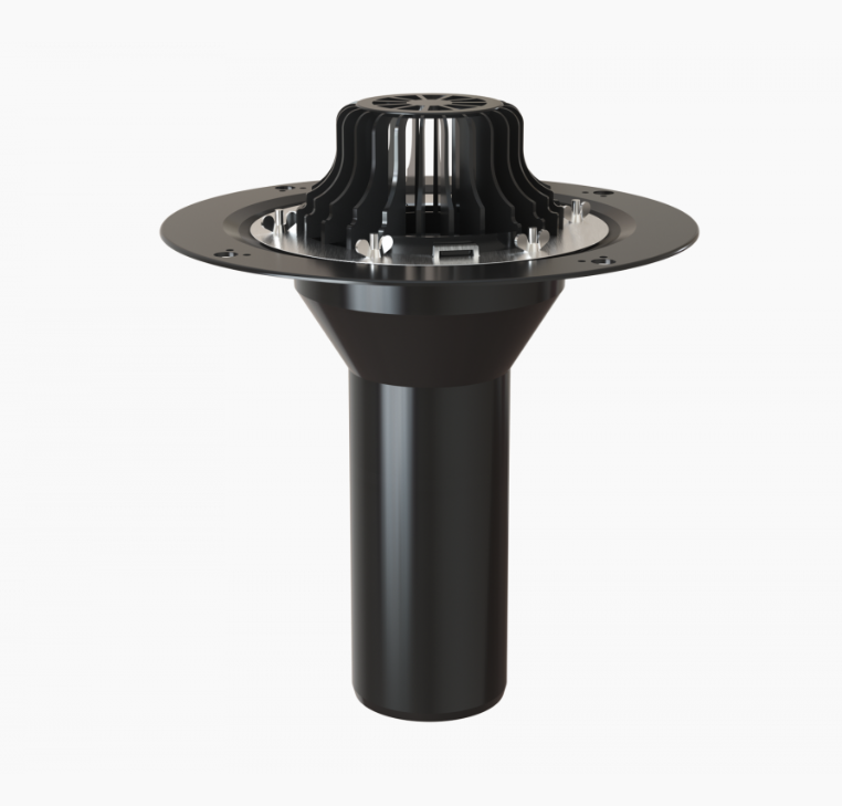 Воронка ТехноНИКОЛЬ с обжимным металлическим фланцем обогреваемая 110*450