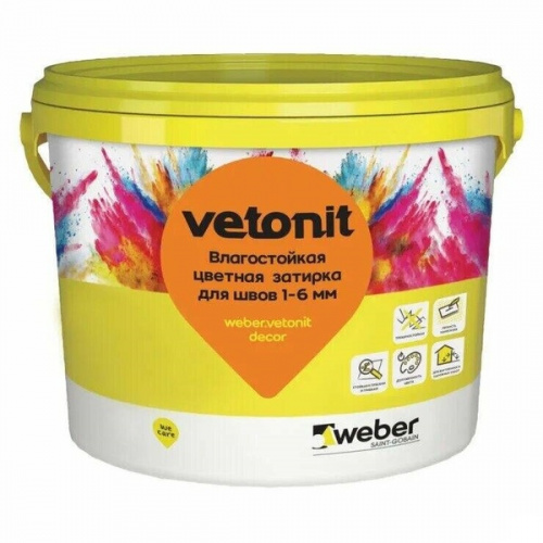 VETONIT затирка Weber.Vetonit Decor G109 серый для межплиточных швов, 20 кг