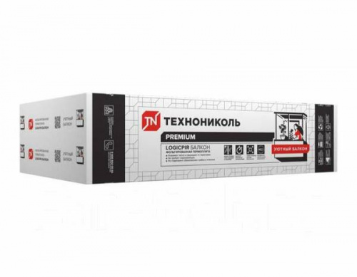 Плиты ТЕХНОНИКОЛЬ LOGICPIR Балкон Ф/Ф 1190х590х30 (8 плит)